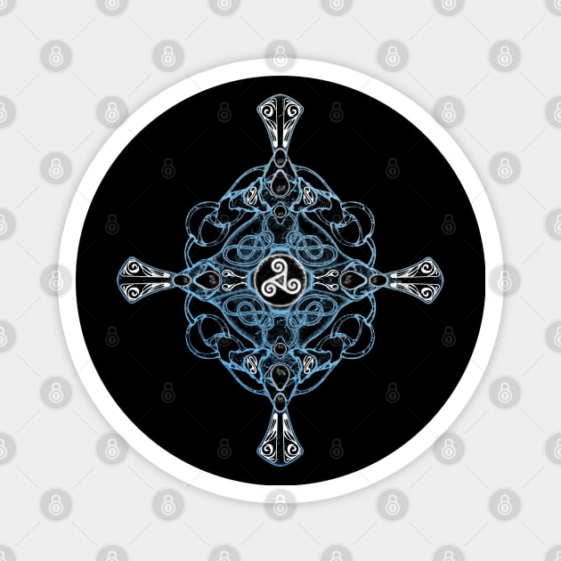 Celtic Triskelion Cross Magnet by NicGrayTees